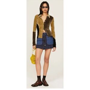 Open Product Paneled Velvet Top Rent the runway Preloved 1 $170